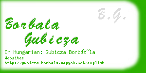 borbala gubicza business card